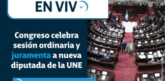 Retransmisión: Congreso celebra sesión ordinaria y juramenta a nueva diputada de la UNE Sesión Ordinaria del Congreso de la República. Foto La Hora