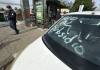 Taxistas se movilizarán hacia el Congreso y plantean eliminar impuestos a los combustibles. Foto La Hora: José Orozco.