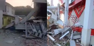 Edificios colapsados por terremoto de 7.7 en Indonesia. Foto La Hora: Captura de pantalla/ X: Disaster News