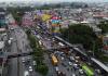La calzada Roosevelt presenta fuerte carga vehicular este miércoles 19 de agosto.