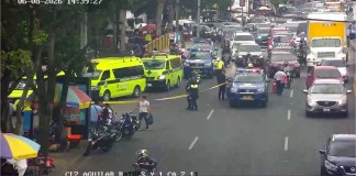 Tránsito complicado encalzada Roosevelt, San Juan, Bulevar Liberación y Bulevar Los Próceres tras hecho armado. Foto La Hora: PMT.