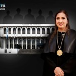 La presidenta de la Corte Suprema de Justicia y del Organismo Judicial, Claudia Paredes, durante una actividad institucional. La Hora investigó una llamada en la que se negocia una plaza dentro del OJ a cambio de dinero y se mencionan recomendaciones políticas.