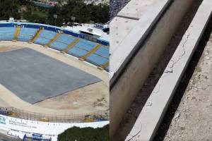 Video evidencia deterioro en trabajos de remodelación del estadio Doroteo Guamuch Flores