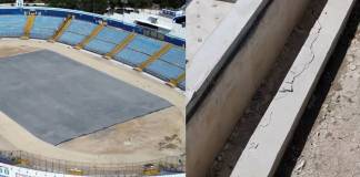 Video evidencia deterioro en trabajos de remodelación del estadio Doroteo Guamuch Flores Video evidencia que trabajos de remodelación en el estadio Mateo Flores ya presentan deterioro