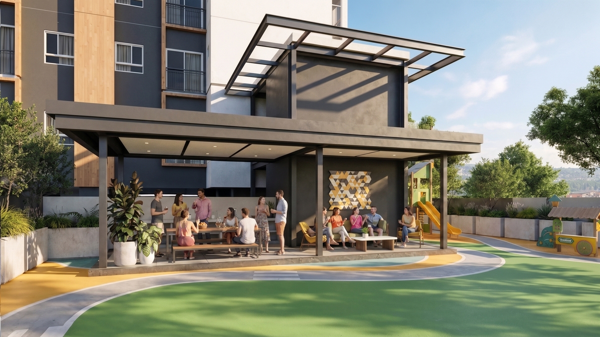 Entre los espacios de Vilara se encuentran un pet park, áreas infantiles, piscina, gimnasio, churrasqueras y un área social. Foto: Cortesía Vilara.