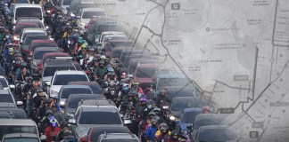 Obras del AeroMetro provocaron durante la semana tránsito vehicular más intenso. Foto La Hora: Alejandro Ramírez.