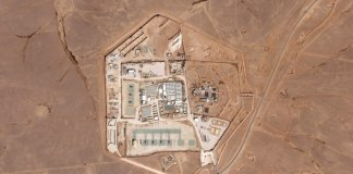 Esta imagen satelital de la compañía Planet Labs PBC muestra una base militar estadounidense conocida como Torre 22 en el noreste de Jordania.