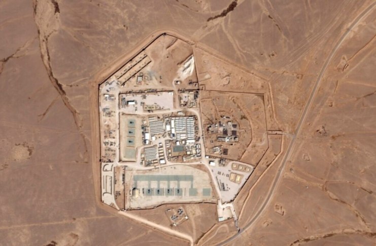 Irán lanza ataque contra bases de EE. UU. en Jordania, según Guardia Revolucionaria Esta imagen satelital de la compañía Planet Labs PBC muestra una base militar estadounidense conocida como Torre 22 en el noreste de Jordania.