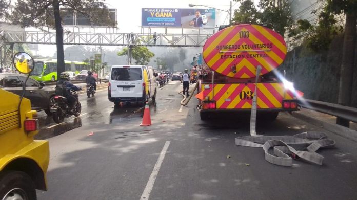 carril periferico accidente Incendio La Bethania
