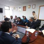 Los directores titulares y suplentes de la Superintendencia de Competencia en citación con el diputado José Chic. Foto: Congreso de la República