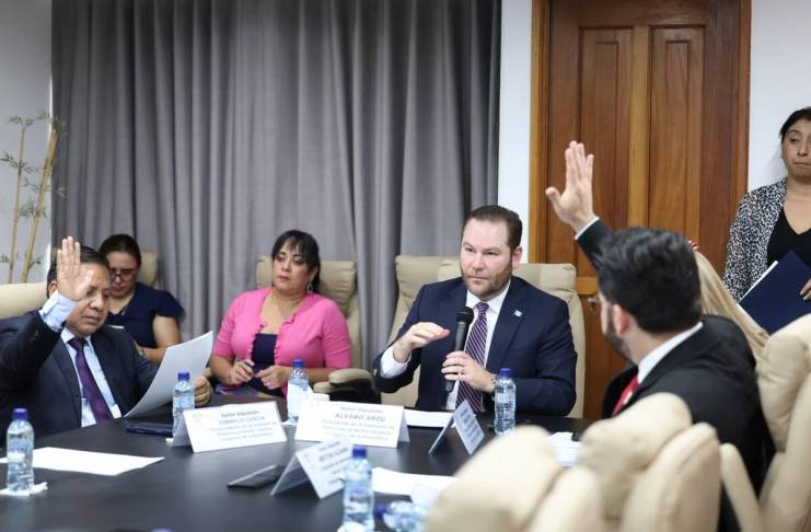 Los diputados de la comisión de Reformas al Sector Justicia votan por el dictamen a la iniciativa de ley para la doctrina legal en el Código Procesal Penal. Foto: Congreso de la República