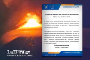 Erupción volcán de Fuego: inicia evacuación preventiva en El Porvenir y Las Lajitas, Sacatepéquez