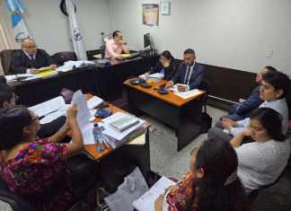 El Tribunal Noveno de Sentencia Penal será el responsable de desarrollar el juicio en contra de los estudiantes univeristarios Heizel Morales y Sergio Morataya. Foto La Hora: Sergio Osegueda
