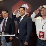 El diputado Nery Ramos junto al expresidente Alfonso Portillo en la presentación del partido político Firmes. Foto: La Hora / José Orozco