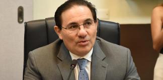 El ministro de Gobernación, Marco Antonio Villeda, resalta la comunicación con el FBI para brindar asesoría para la recaptura de los fugados de la cárcel Fraijanes II. Foto: La Hora / José Orozco