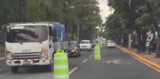 Solo el lunes, la PMT contabilizó más de 7 mil vehículos que utilizaron el reversible entre el bulevar Liberación y la zona 13. Foto La Hora: PMT