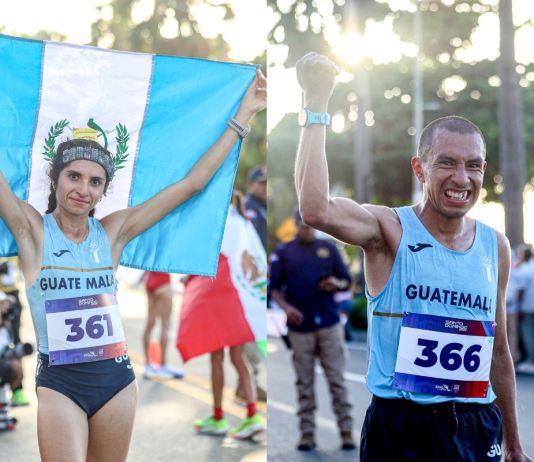 Guatemala consigue la plarta y el bronce de la media maratón masculina y femenina en los juegos de Santo Domingo 2026.