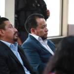 Tras conocer la decisión del Juzgado Tercero Penal de otorgarles la libertad que incluye una caución económica, estas fueron las primeras impresiones de Luis Pacheco. Foto La Hora: Daniel Ramírez