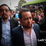 El Juzgado Tercero Penal otorgó medidas sustitutivas a los exlíderes de los 48 Cantones de Totonicapan, Luis Pacheco y Héctor Chaclán. Foto La Hora: Daniel Ramírez