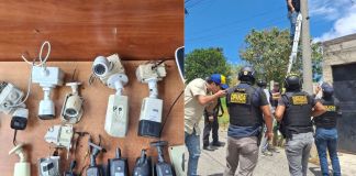 PNC sigue retirando cámaras en la vía pública, esta vez fueron 18 en Santa Catarina Pinula Santa Catarina Pinula