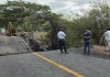 Las autoridades evalúan la habilitación de un badén, como medida temporal, para garantizar la movilidad por el kilómetro 111 de la ruta al Atlántico. Foto: La Hora/RR. SS.