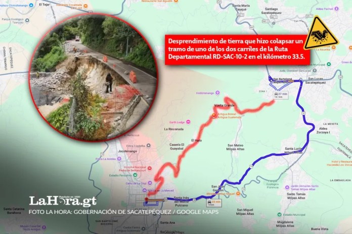 Ruta entre Santa Lucía Milpas Altas y Antigua Guatemala.