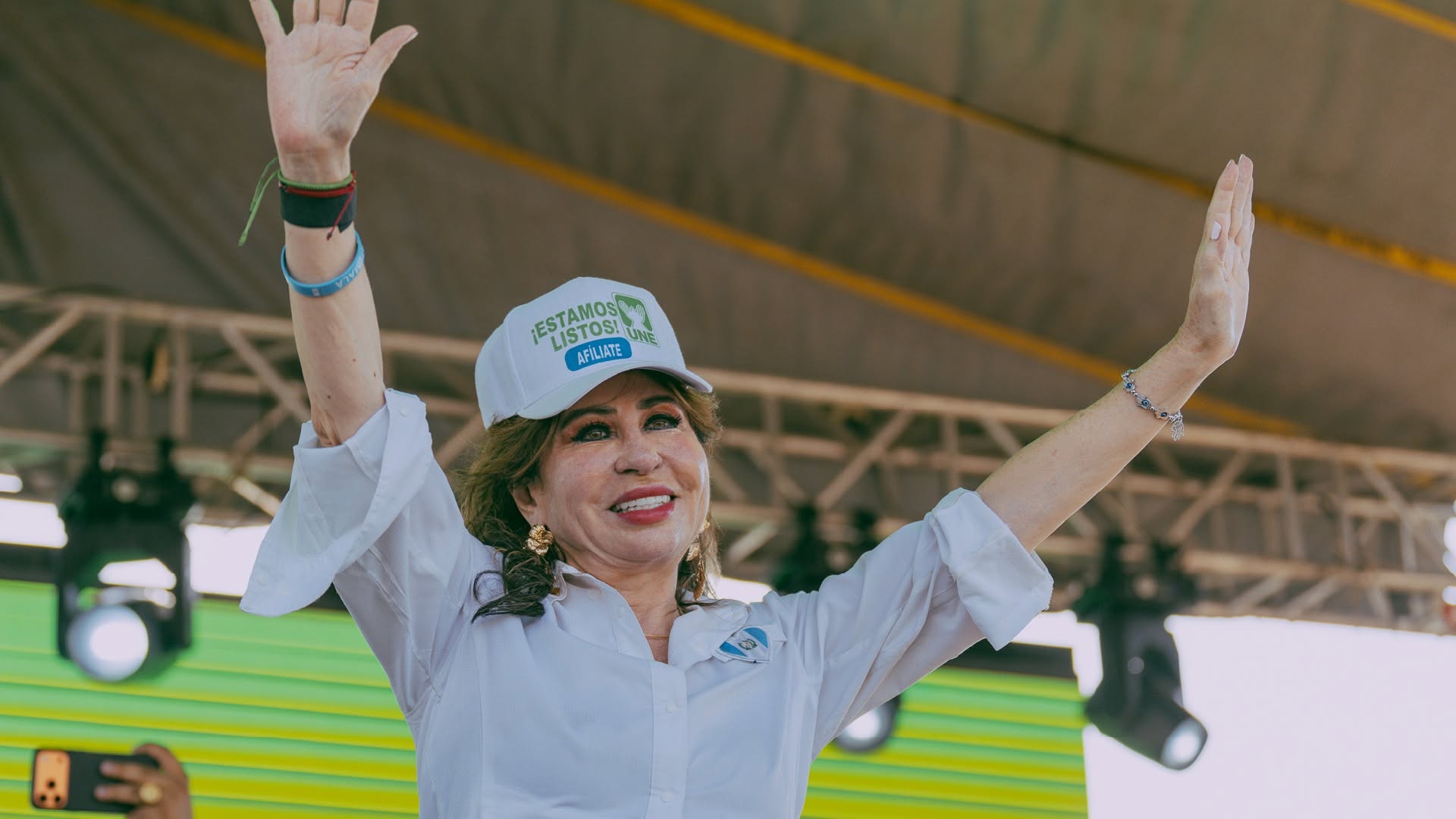 La excandidata presidencial Sandra Torres durante una actividad en Zacapa, el pasado fin de semana. 