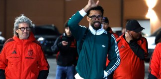 Vozinha al llegar a Chile para jugar en el Colo Colo