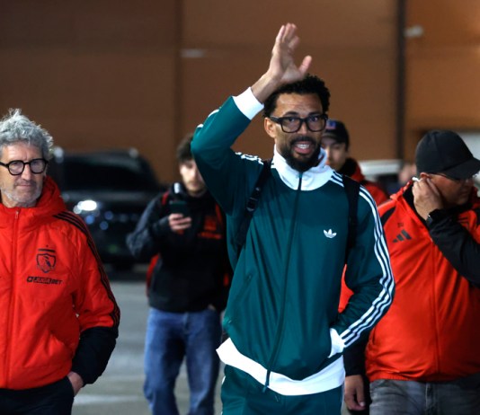 Vozinha al llegar a Chile para jugar en el Colo Colo