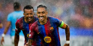 Tercer partido seguido marcando 5 goles: FC Barcelona golea al Feyenoord en su estreno en la Champions League El FC Barcelona goleó 5-1 al Feyenoord en el primer partido de la fase de liga de la UEFA Champions League.