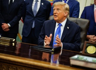 Imagen de archivo del presidente Donald Trump. Foto La Hora: EFE