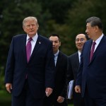 Presidente Donald Trump junto a su homólogo Xi Jinping durante reunión en la Casa Blanca. Foto La Hora: EFE