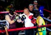 Fotografía tomada de la cuenta de Instagram @gobercaqueta de la Gobernación de Caquetá que muestra al gobernador de Caquetá, Luis Francisco Ruiz (d), y al alcalde de Florencia, Marlon Monsalve (i), durante una pelea de boxeo. Foto La Hora: EFE