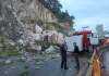 Un derrumbe en el km 27 de la ruta al Atlántico, con jurisdicción en Palencia, complica el tráfico hacia el Norte del país.