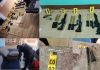 Armas de fuego vinculadas a estructura criminal Los Tambora localizadas en Sanarate. Foto La Hora: PNC