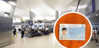 Incautan tres licencias de conducir durante operativo en recinto aeroportuario. Foto La Hora. PNC.