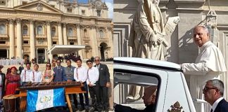 Papa León XIV: Marimba de San Pedro Sacatepéquez se presenta en el Vaticano La marimba guatemalteca puso el toque chapín en una de las actividades más emblemáticas del Vatican. Foto La Hora: Minex.