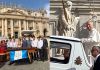La marimba guatemalteca puso el toque chapín en una de las actividades más emblemáticas del Vatican. Foto La Hora: Minex.