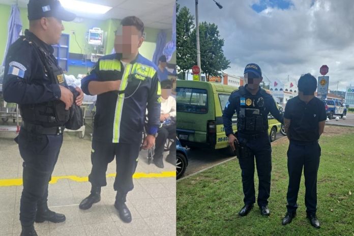 Capturan a motorista tras atropellar a agente de PMT. Foto La Hora: PNC.