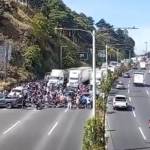 Autoridades de tránsito reportan bloqueo en el kilómetro 14 de la ruta al Pacífico