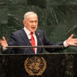 El primer ministro de Israel, Benjamin Netanyahu, interviene durante el debate general del 81.º periodo de sesiones de la Asamblea General de las Naciones Unidas. Foto La Hora: EFE