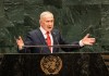 El primer ministro de Israel, Benjamin Netanyahu, interviene durante el debate general del 81.º periodo de sesiones de la Asamblea General de las Naciones Unidas. Foto La Hora: EFE