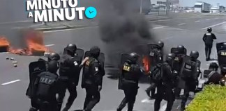 Minuto a minuto: Antimotines liberan carretera bloqueada en San Vicente Pacaya El bloqueo en el km. 37 de la ruta CA-9 Sur, en San Vicente Pacaya, Escuintla, fue liberado tras la intervención de antimotines de la PNC.
