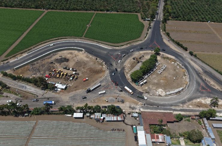 Construcción de redondel en Ciudad Vieja provocará cierres vehiculares en el kilómetro 79 de la RN-14
