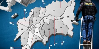 Zona 7, zona 18, zona 6 y zona 21 concentran parte de los sectores donde la PNC ha retirado cámaras instaladas de forma ilegal y donde las autoridades identifican presencia de distintas clicas del Barrio 18 y la Mara Salvatrucha. Foto: La Hora/ Alejandro Ramírez / PNC