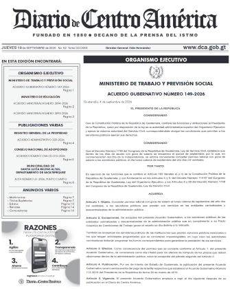 Acuerdo Gubernativo 149-2026