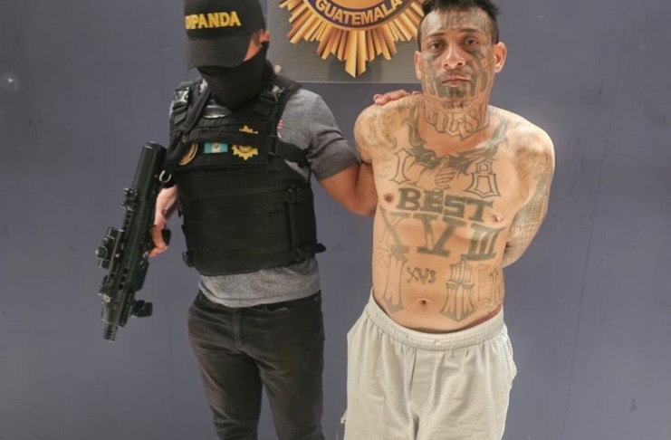 Capturan a peligroso pandillero integrante de la Barrio 18 en la frontera entre Guatemala y México. Foto: PNC