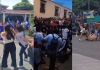 Capturas de pantalla de altercados violentos registrados el 14 de septiembre. Foto La Hora: Captura de pantalla