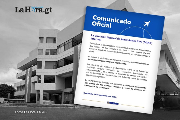 Comunicado de la DGAC por presunta aeronave accidentada. Arte La Hora: Alejandro Ramírez