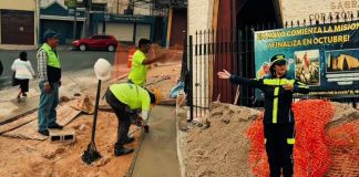 Desvíos viales por trabajos en la avenida Don Bosco. Foto La Hora: Amílcar Montejo